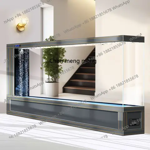 New fish tank, glass screen partition, living room, household no-change aquarium box, large