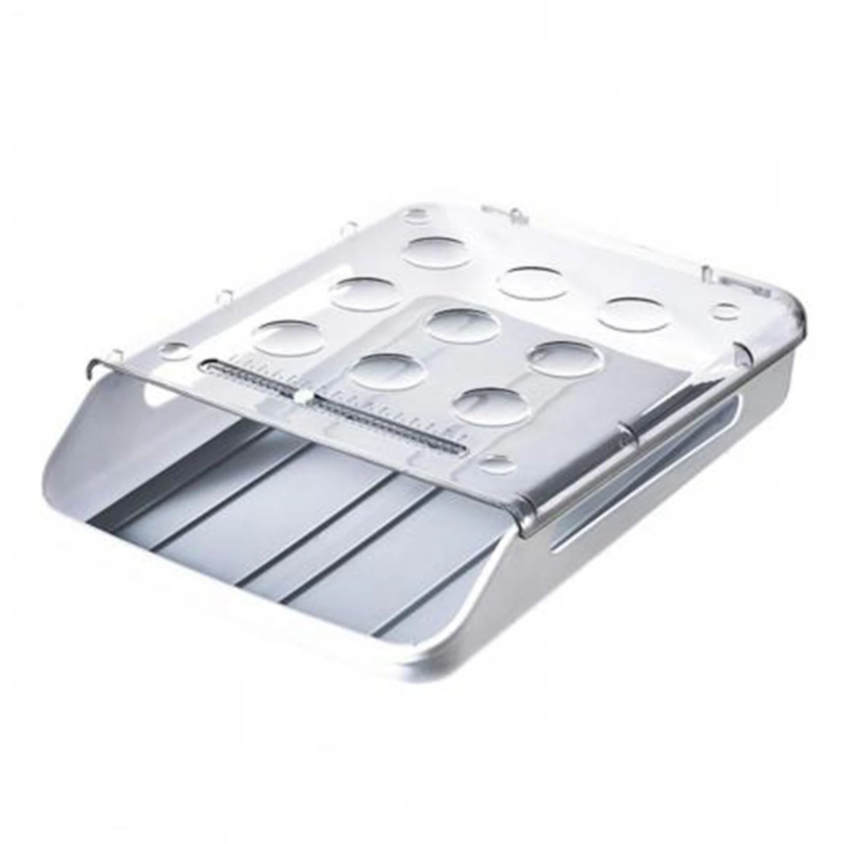 

21 Grid Egg Rack Holder Automatic Rolling Egg Container Stackable Egg Storage Tray Kitchen Fridge Egg Storage Box - Gray