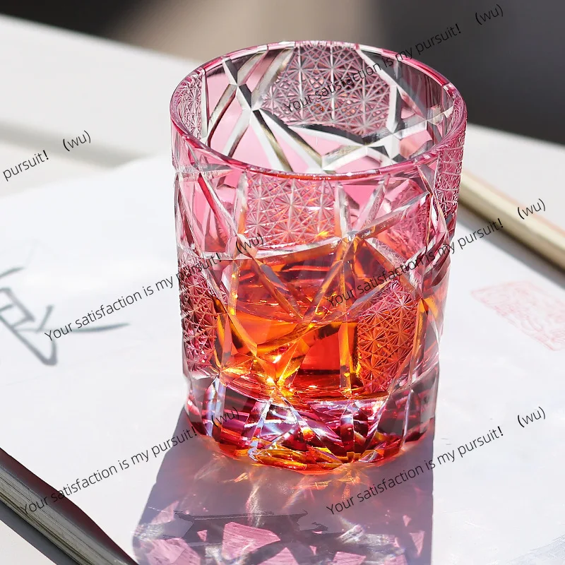 Whiskey Crystal Glasses Hand Engraved High-End Wine Glass Set Beer Glasses