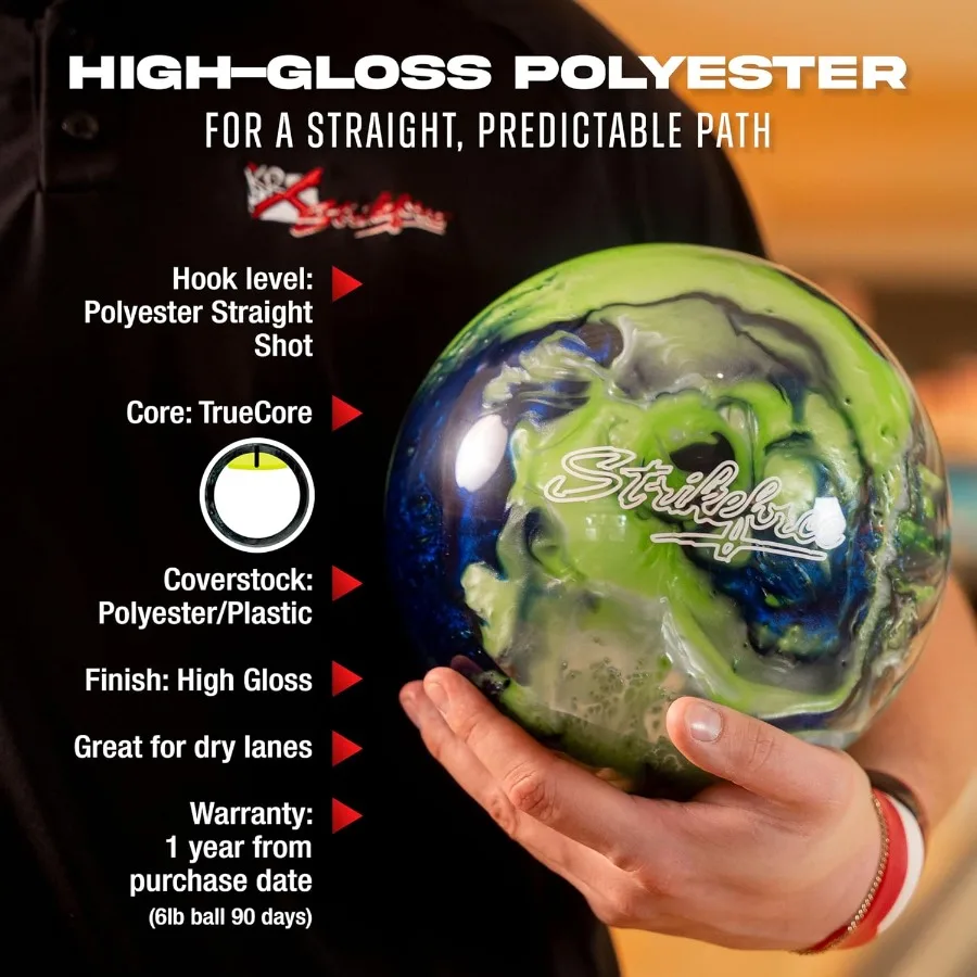 كرة البولينج غير المحفورة من البوليستر KR Strikeforce للمبتدئين والمحترفين متوفرة بأوزان من 6 رطل إلى 16 رطل USBC Appro #6