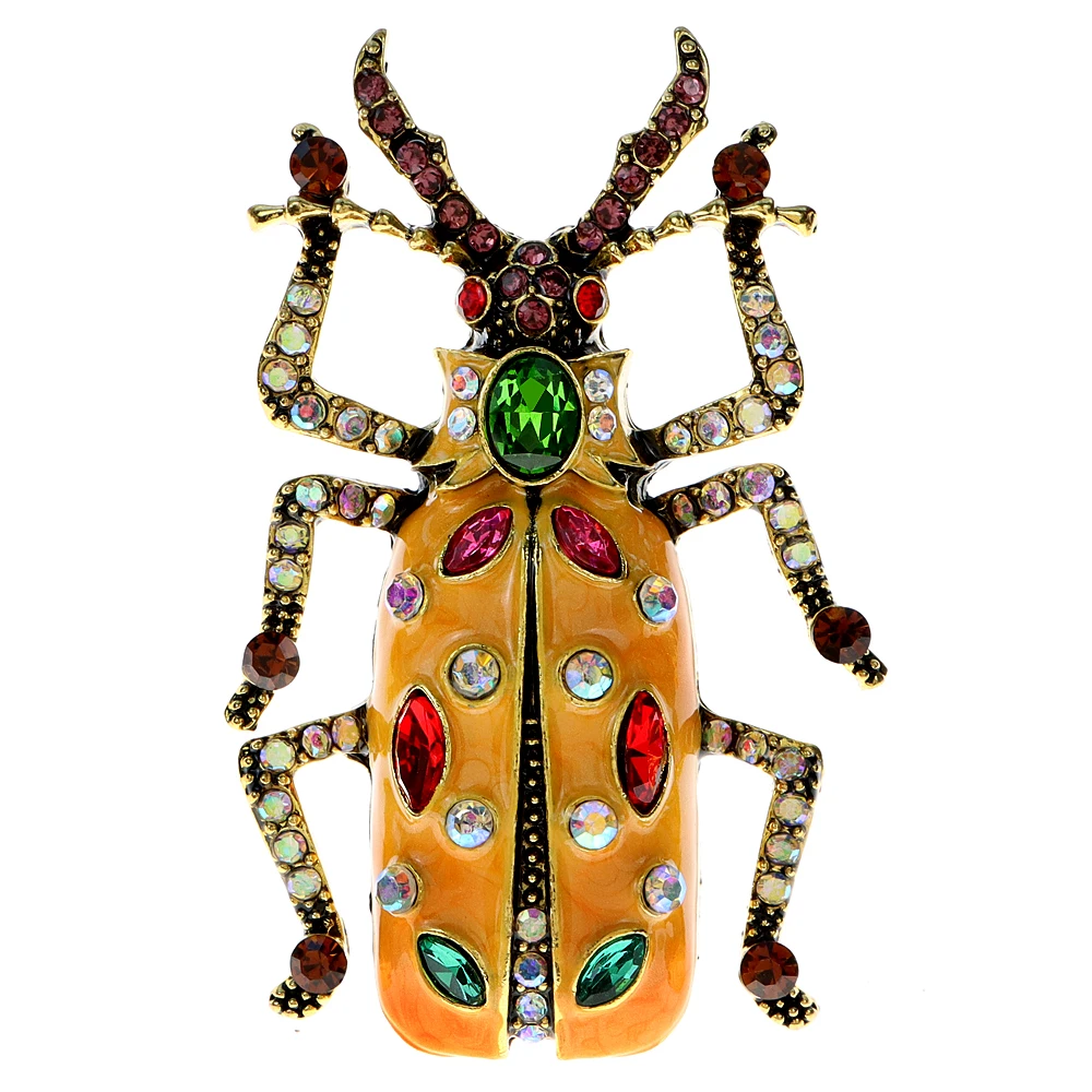 CINDY XIANG Enamel Bug Beetle Brooches For Women Summer Fashion Pin Jewelry Insect Design Accessories High Quality New 2023