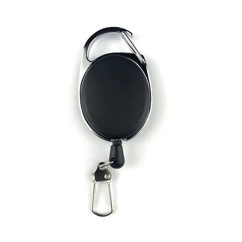 1-4PCS Retractable Key Chain Reel Badge Holder Fly Fishing Zinger Retractor with Quick Release Spring Clip Fishing Accessories