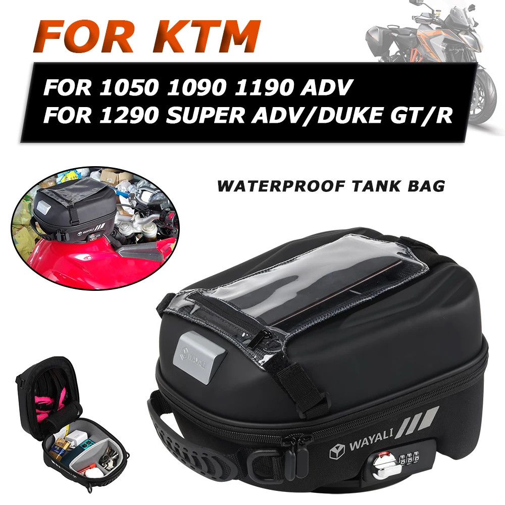 

For KTM 1050 1090 1190 ADV 1290 Super Adventure 1290 Super Duke GT R 1290GT Accessories Fuel Tank Bag TankLock Racing Bags Parts