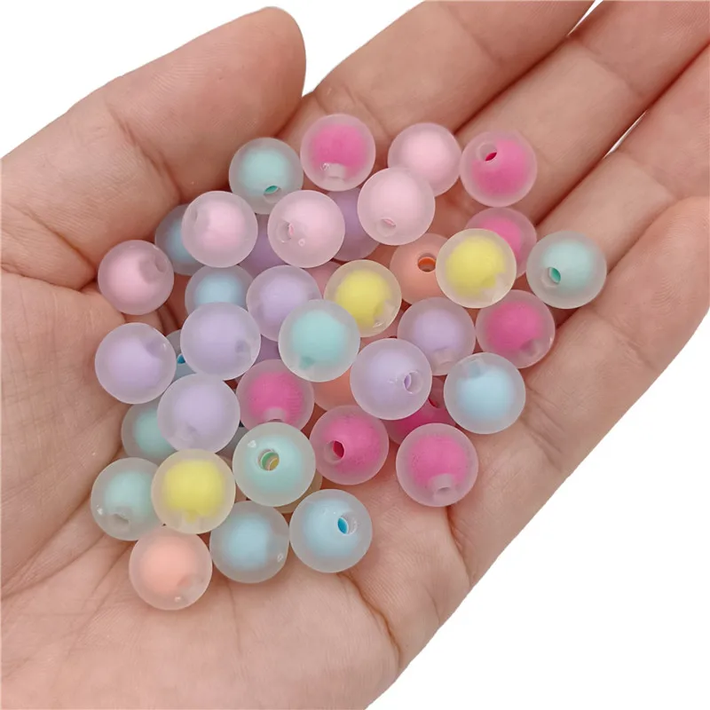 20pcs Matte  Butterfly/Star/Ball Sandwich Core-spun Beads  DIY Accessories Pendant for Jewelry Making