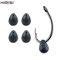 Hirisi 10pcs Tungsten Fishing Shot-on the Hook Beads 0.4g Downforce Hook Beads for Carp Fishing Accessories