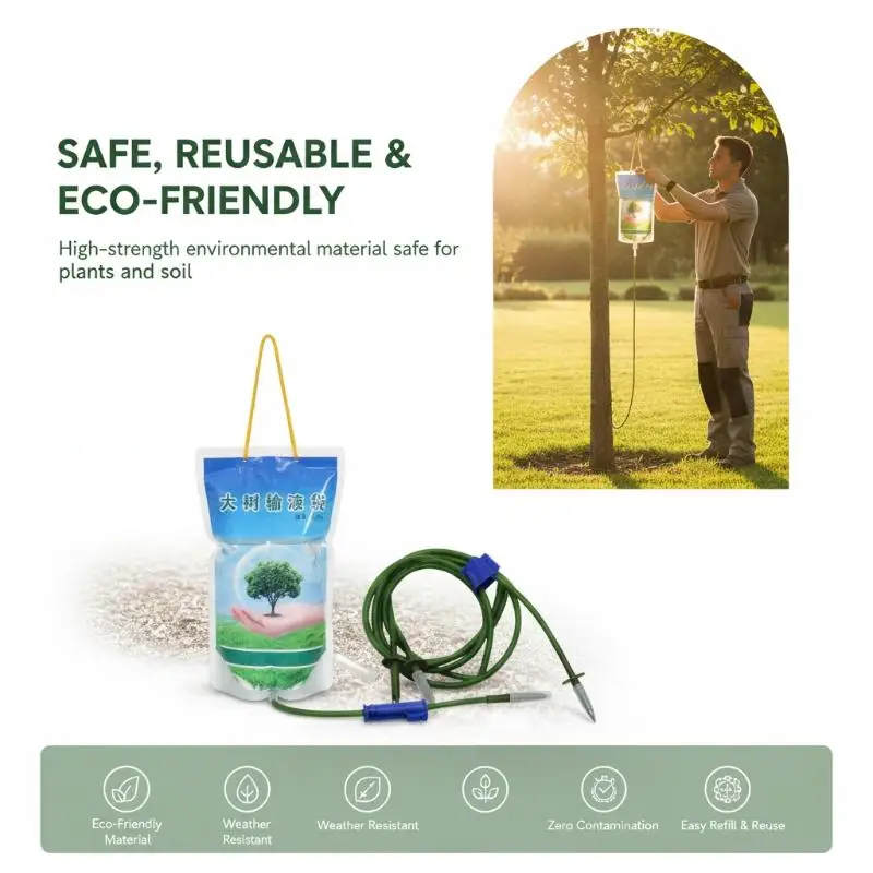 1 Set Garden Big Tree Transplant Infusion Bag 1000ml Tree Nutrition Infusion Bag Fertilizer Accessories Treatment Tool