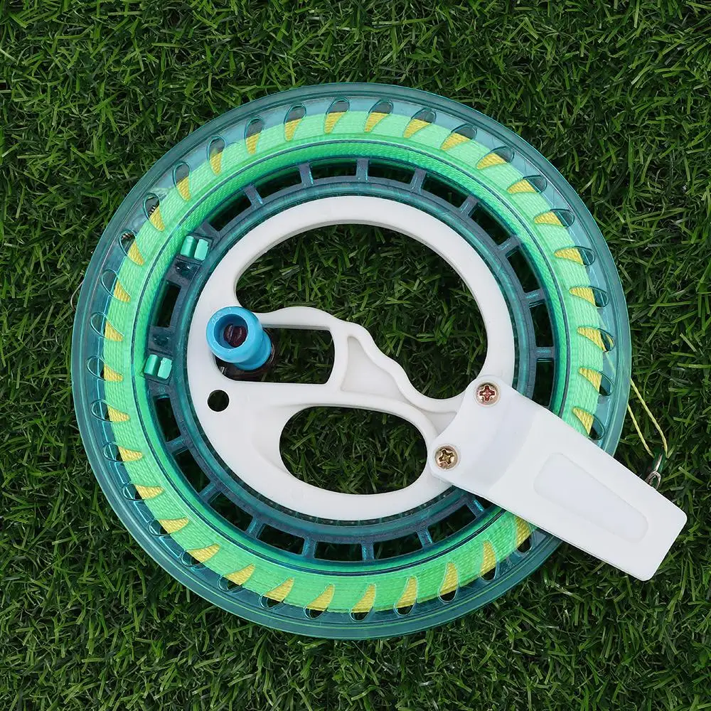 Grip Round Blue Fying Kites Handle Tool Kite Reel String Flying Winder Fire Wheel