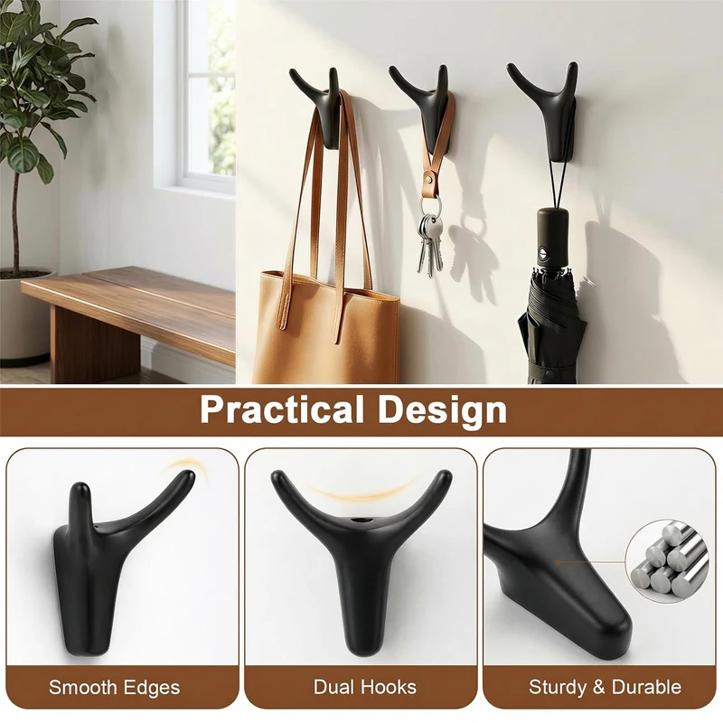 Modern Nordic Light Luxury Aluminum Alloy New Hanging Hook Bathroom Wardrobe Door Clothes and Cloakroom Wall Hanging Wall Hangi