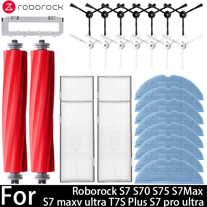 Roborock S7 S70 S7Max T7S T7S Plus Main Brush Hepa Filter Mop Pad Spare Parts Vacuum Cleaner Accessories