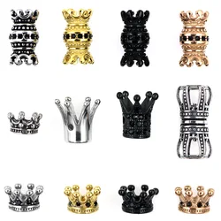 2PCS Small Hole Never Fade Stainless Steel Crown Beads Charms For Bracelet DIY Distance Jewelry Making Wholesales