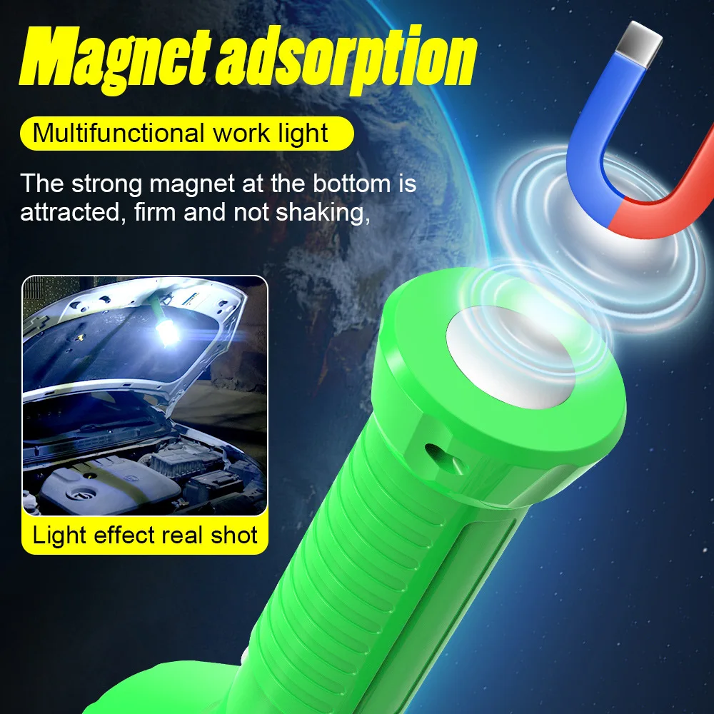 Outdoor camping light magnetic suction small hanging horse lamp, auto repair work light, handle light, LED camping light, emerge