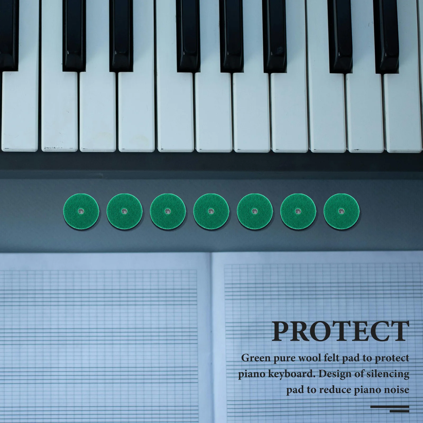 

90 Pcs Piano Keyboard Pad Repair and Maintenance Material Felt Washers Noise-absorbing Parts Accessories