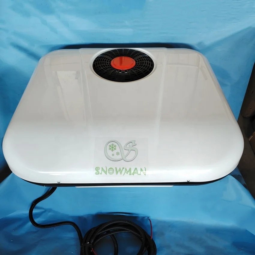 مواقف السيارات الكهربائية على السطح شاحنة تيار مستمر تعمل بالبطارية 12 فولت سقف علوي سيارة فان مكيف الهواء #1