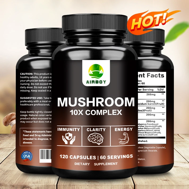 مجمع الفطر - صحة الجهاز العصبي للدماغ ومكملات الذاكرة مناعة النوم ودعم المزاج #1