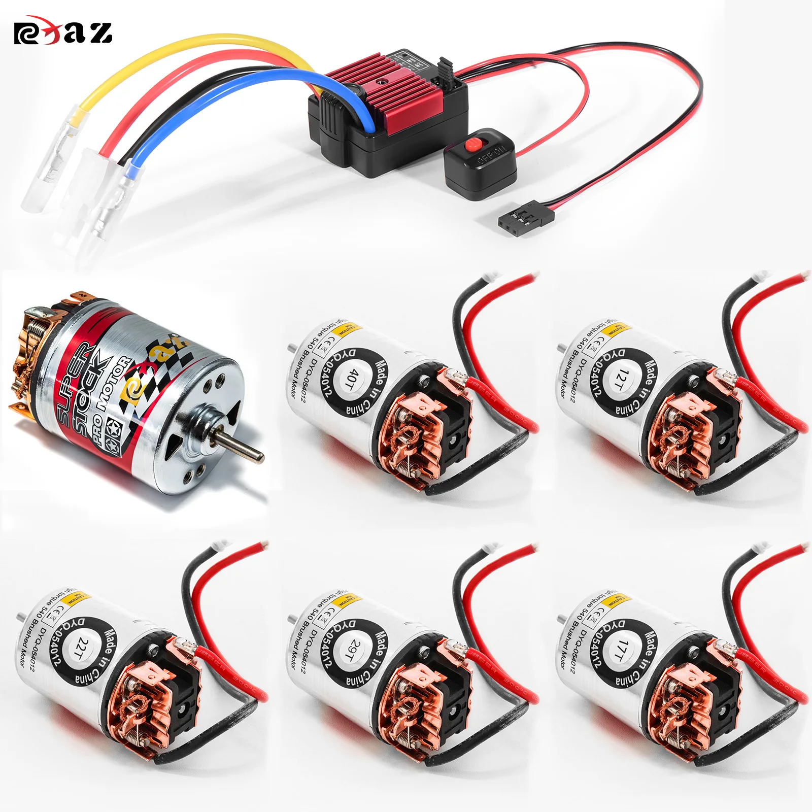 

RCXAZ RC 540 Двигатель 12T-40T 1060 60A ESC RC Power Kit Водонепроницаемый для 1/10 RC Альпинистский автомобиль Короткий грузовик Tamiya Traxxas TRX4 TRX6