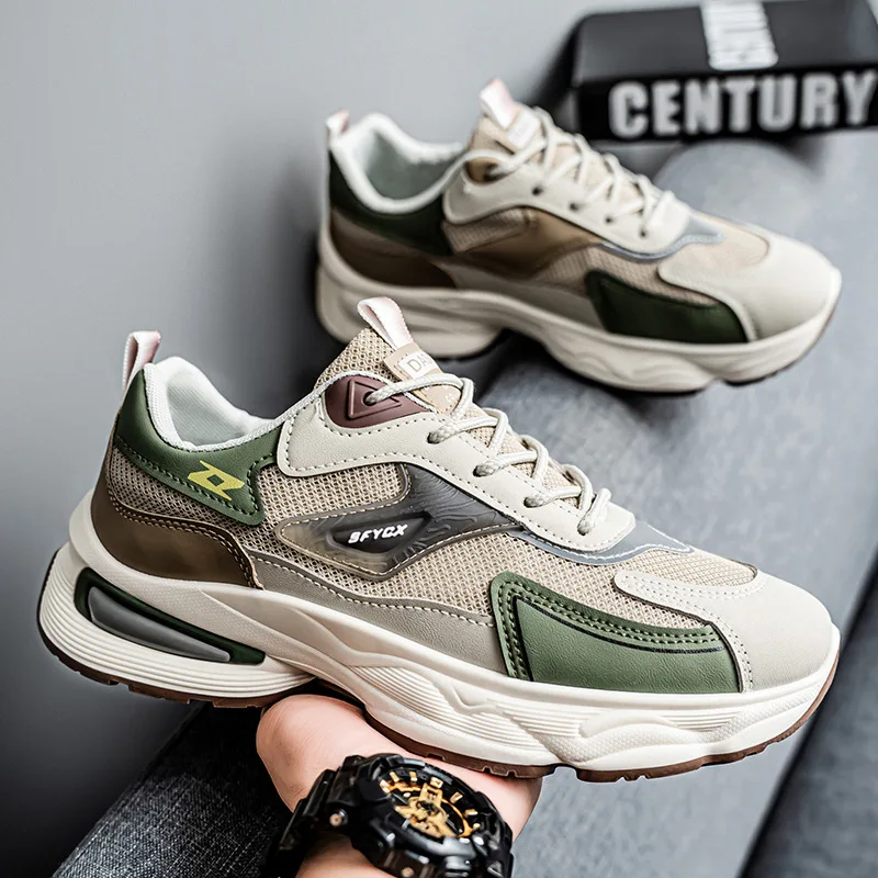 

WHOHOLL 2025 New Mesh Breathable Sports Shoes Breathable Men's Shoes Soft Sole Shock-Absorbing Casual Running Shoes for Women 44