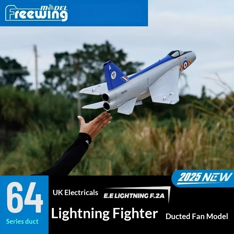 Freewing EE Lightning F2A 64mm Electric EDF RC Jet Fighter Airplane Model For Outdoor Aviation Hobbyists Flight Training