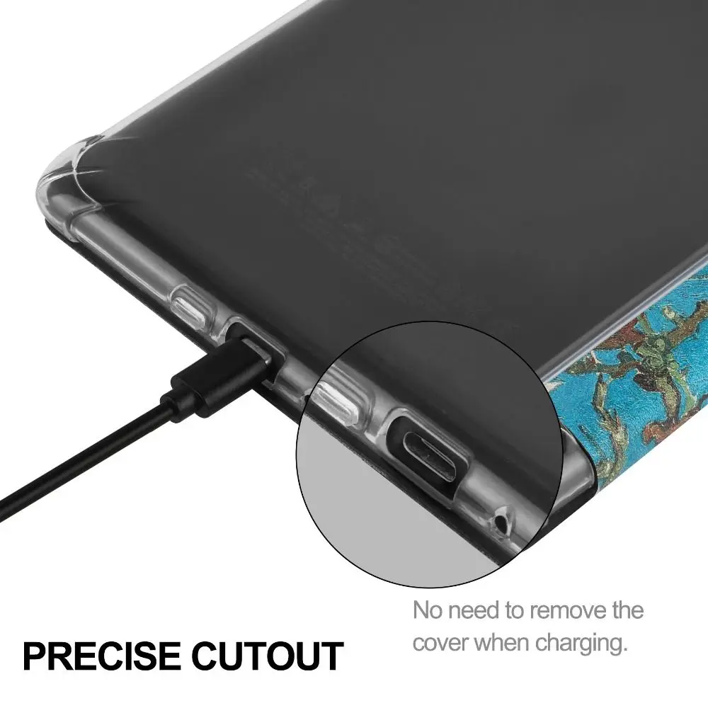 Auto Wake/Sleep Case TPU Transparent Protective Cover for Kindle Paperwhite 2024 2022 2021 6 6.8 7 inch (11/12th Gen)