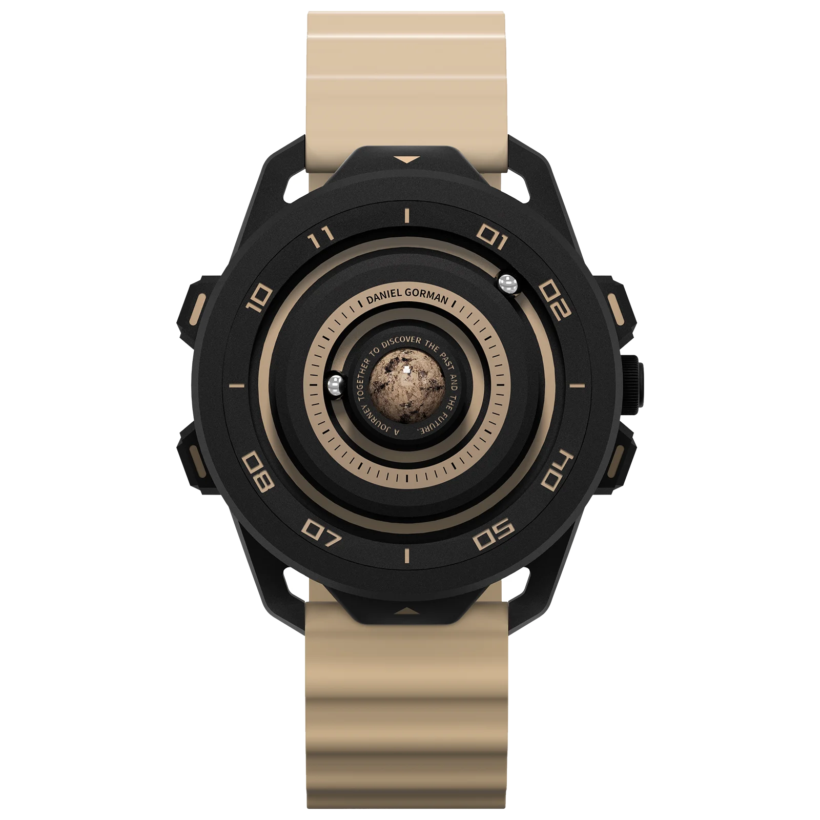 Men's Magnetic Quartz Watch - Saturn Orbit Astronomical Luminous Dial, 3ATM Waterproof, Durable Copper Case and Silicone Strap