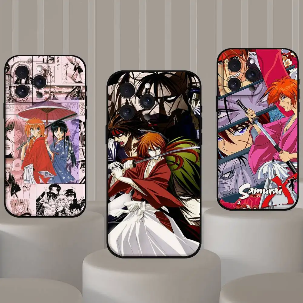 Anime R-Rurouni Kenshin Handyhülle für iPhone 17 Pro 15 13 14 16 11 12 Pro Max 7 8 Plus XR XS X SE Matte Silikonhülle