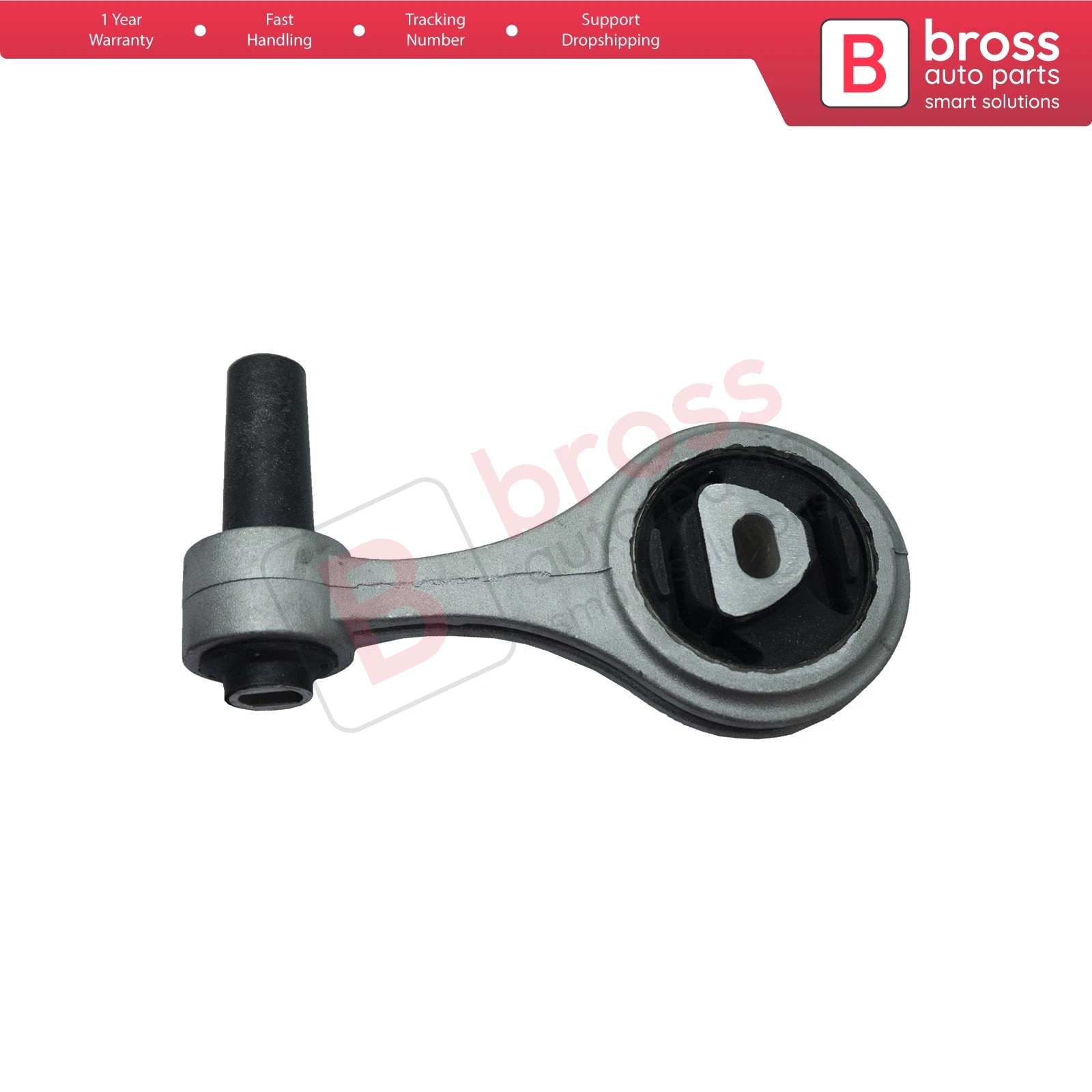 Bross Auto Parts BSP911 Engine Mounting Transmission End 51837816 for Doblo MK2 1.3 JTD 2010-On; Pratico 1.3 JTD 2010-On