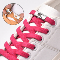 New 1Pair Elastic Cross Buckle ShoeLaces Second Quick No Tie Shoe Laces Kids Adult Unisex Sneakers Shoelace Lazy Laces Strings