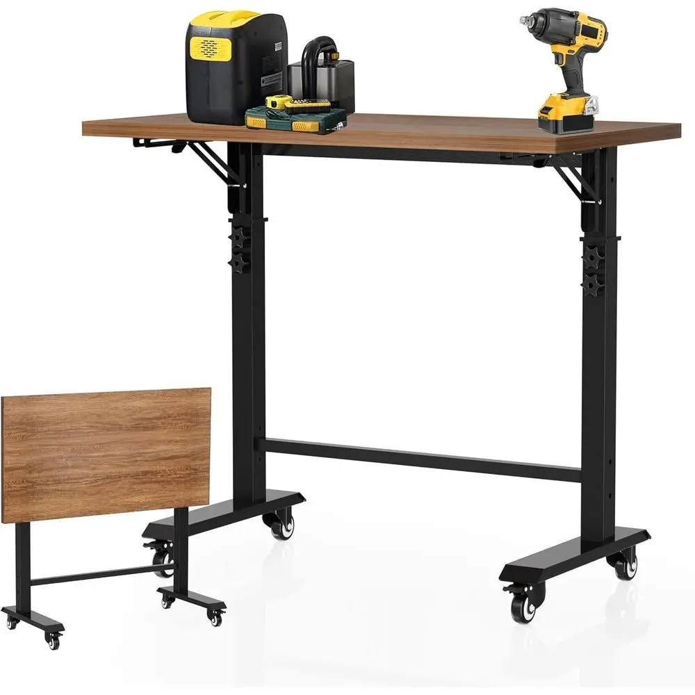 

Складной деревянный верстак с регулируемой высотой и колесами, высота 32–42 гг., идеально подходит для мастерской, офиса, гаража, домашнего и коммерческого использования.