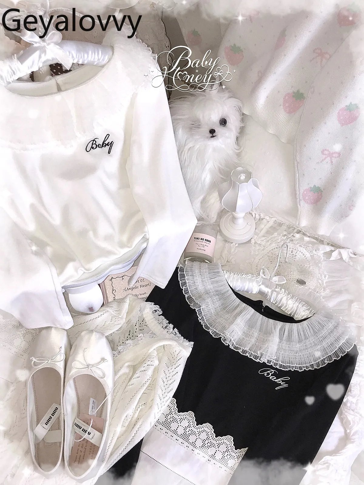 

Оригинальная милая базовая футболка с кружевом и широким воротником, однотонная, для повседневного стиля, с длинными рукавами, легко сочетается