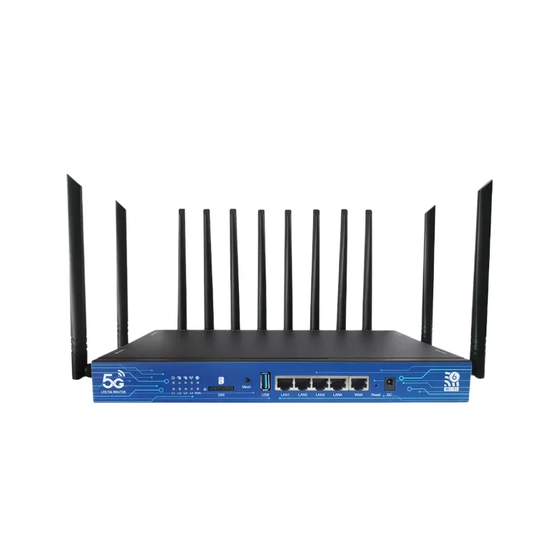 

High End 5G+WIFI6 Enterprise Router IPQ8072 3600Mbps Mesh Wifi6 Dual-Band Gigabit High Speed 1.2Gbps IPQ CPU Wireless 5G Router