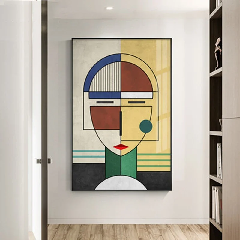 Picasso Impressionist Color Line Woman Art Canvas Painting Abstract Poster Prints Wall Art Picture for Living Room Home Decor