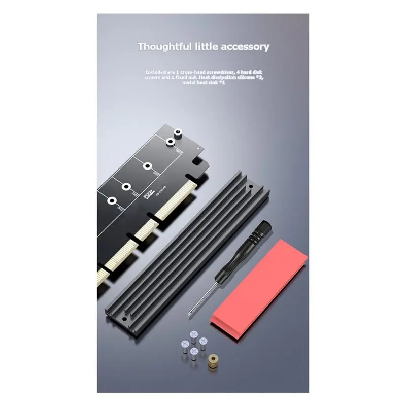 LXYB18B Pcie To M. 2 Nvme Expansion Card 64Gbps With Integrated Heatsink For 2230/2242/2260 Storage Devices Cover