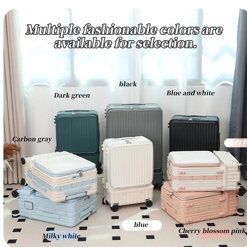 

2025 New Style Split Luggage (20-inch) Carry-on Size, Multi-functional with Front Opening, Thickened Design