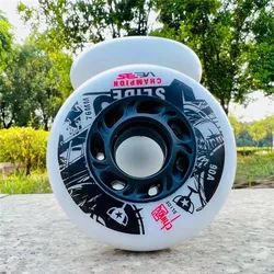 [72mm 76mm 80mm] 슬라이드 스케이트 휠 90A 경도, 블루 퍼플 핑크 내구성 PU 작은 반투명 표면