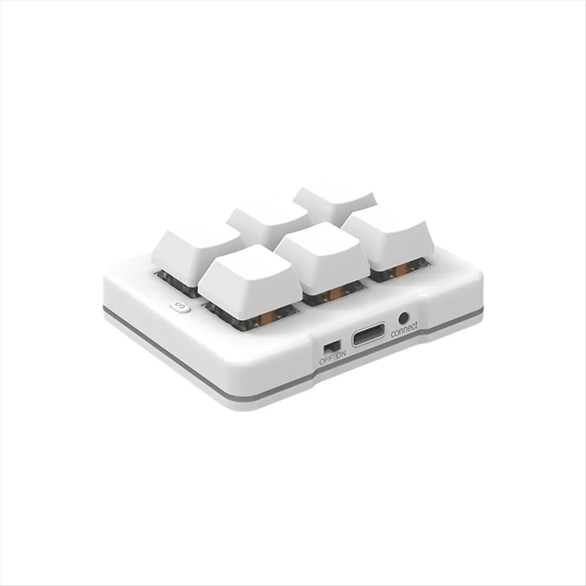 [VALUE PACK]Mini Bluetooth Wireless Keyboard USB Programmable 6 Keys for Efficient Gaming and Productivity with LED Backlighting