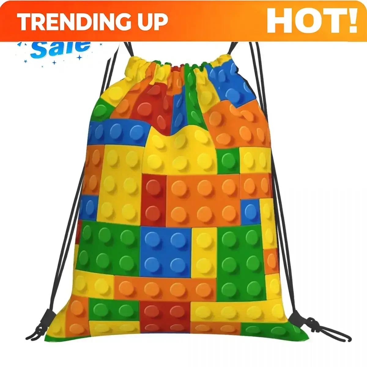 Custom Bag Building Blocks Construction Brick Backpacks Portable Drawstring Bags Drawstring Bundle Pocket Sundries Bag Book Bags