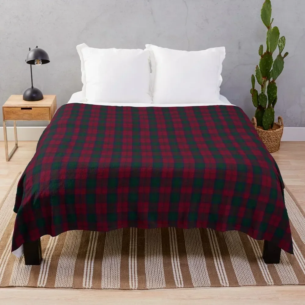 Lindsay Clan Tartan Throw Blanket Flannel Fabric Plaid Blankets