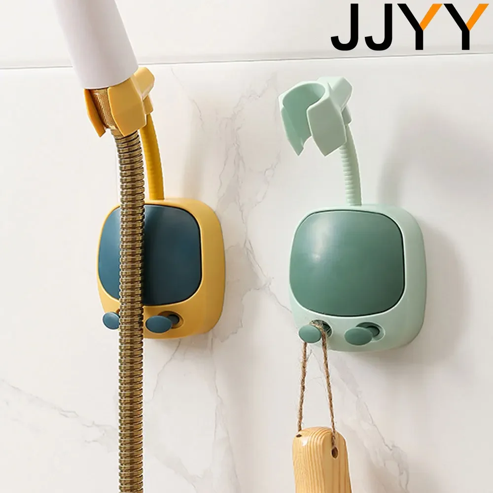 

Drill Free Shower Head Holder Free Your Hand Adjustable Shower Bracket Rack Hanger for Bath Ball Bathroom Storage Accessories