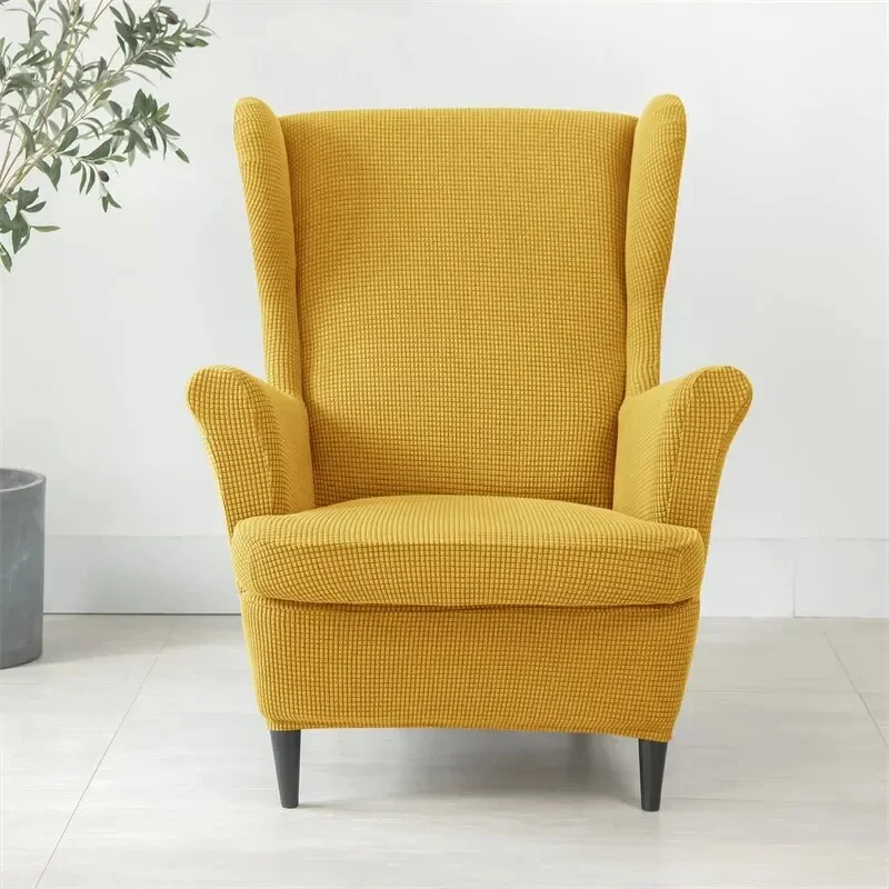 1Set Ohrensesselbezug, elastisch, schmutzabweisend, Sessel-Sofabezug, King Back Wing Chair Schonbezug für Schlafzimmer, Wohnzimmer