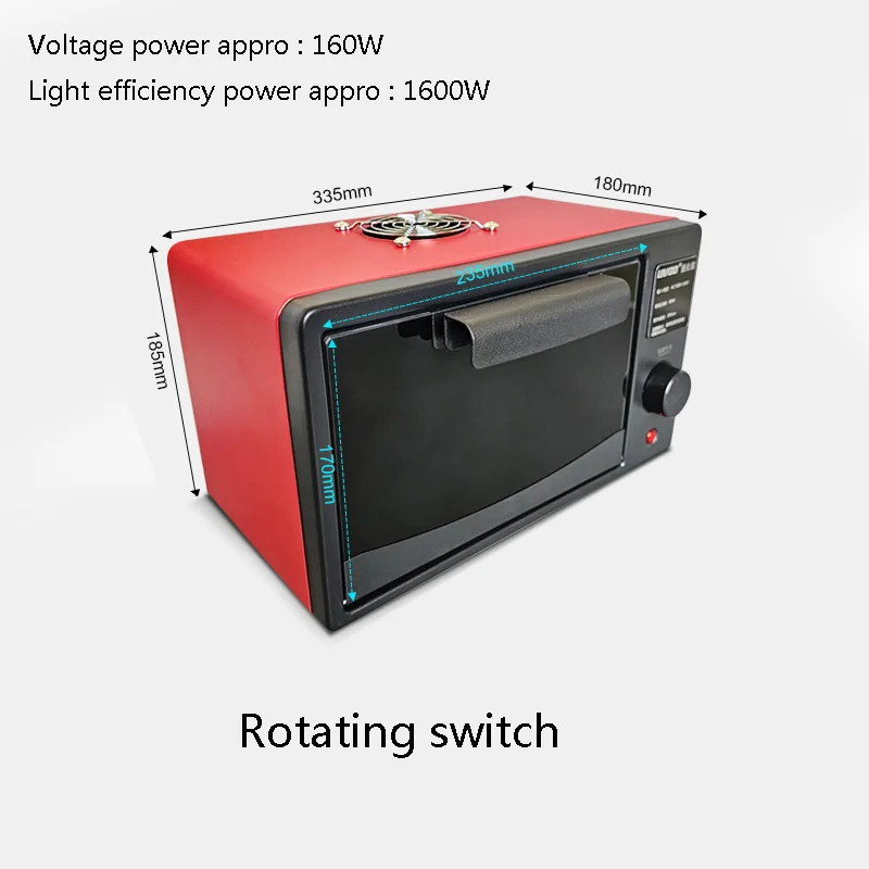 LED UV Curing Lamp 3D Printer Box 365nm 395nm 405nm UV Gel Curing Lamp Machine for UV Glue Oil Resin Glass Ink Paint Silk Screen