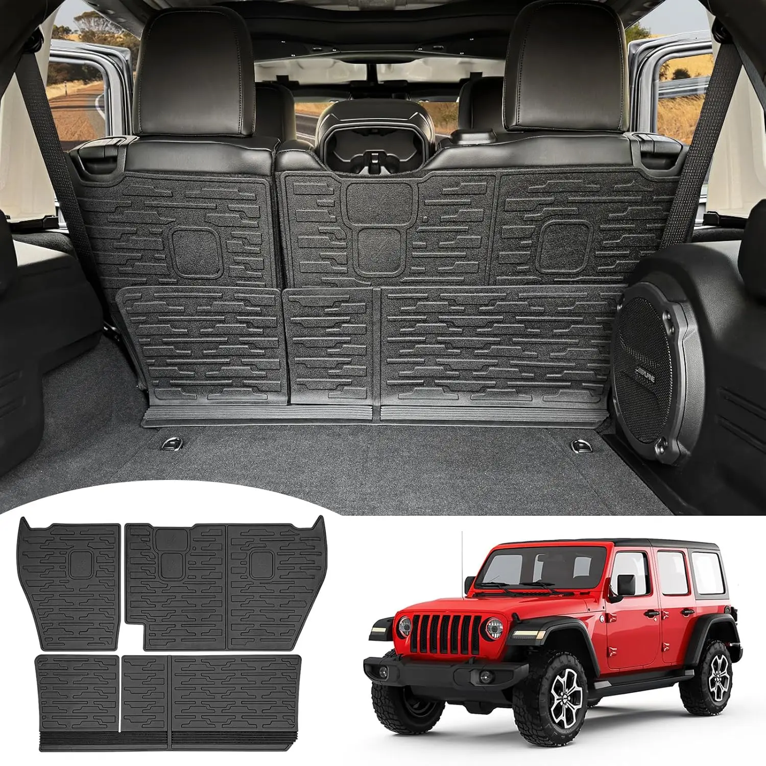 

Универсальный чехол на спинку сиденья для Jeep Wrangler JL 4-дверный 2018-2025, всепогодный грузовой вкладыш с защитой от царапин