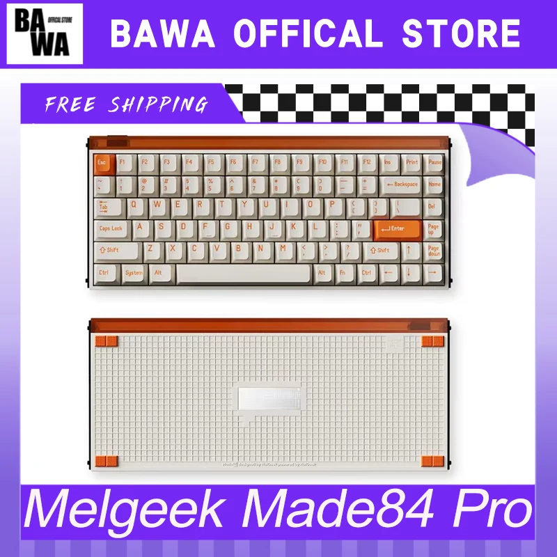 Melgeek Made84 Pro Mechanical Keyboard Wired Magnetic Switch Keyboard 84keys Hot Swap Rgb Pbt Customize Gaming Keyboards Gifts