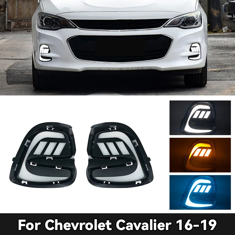 

Led DRL For Chevrolet Cavalier 2016 2017 2018 2019 Daytime Running Lights Turn Signal Fog Lamp White Yellow Blue Car Accessories
