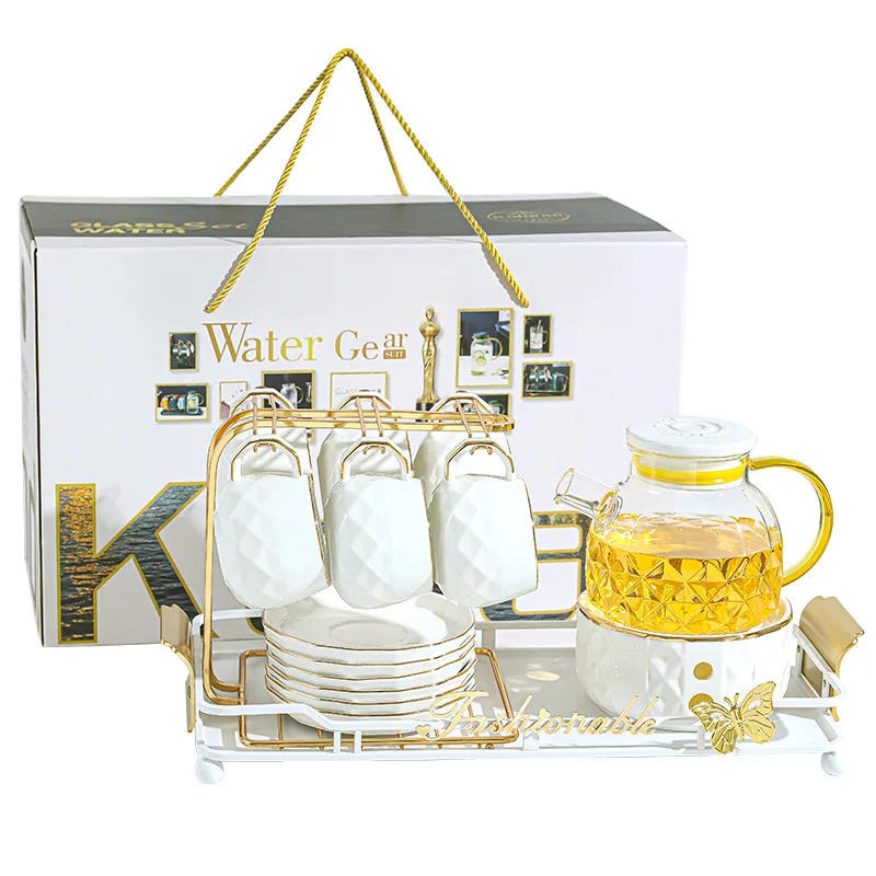 

Living room ceramic teacup set housewarming gifts practical wedding gift tea set