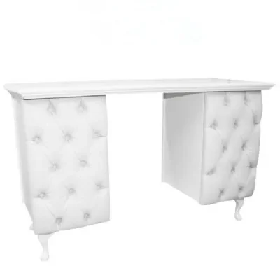 Modern Salon Furniture Single Seat White Manicure Table Nail Desk With Drawers