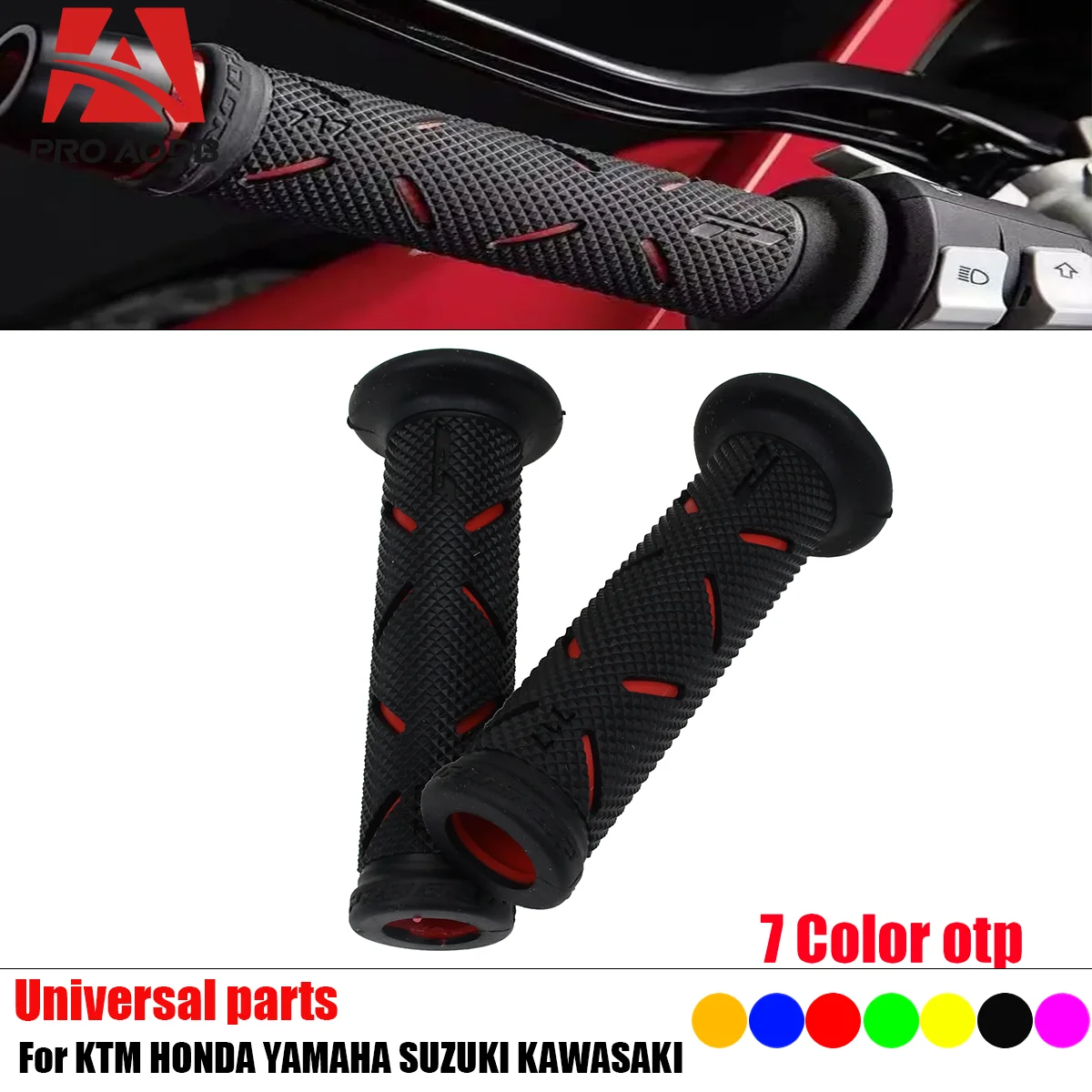 

Universal Non-slip Rubber Handle Covers for Motorcycles - DIY Accessories Compatible For Honda Yamaha Kawasaki and More Brands