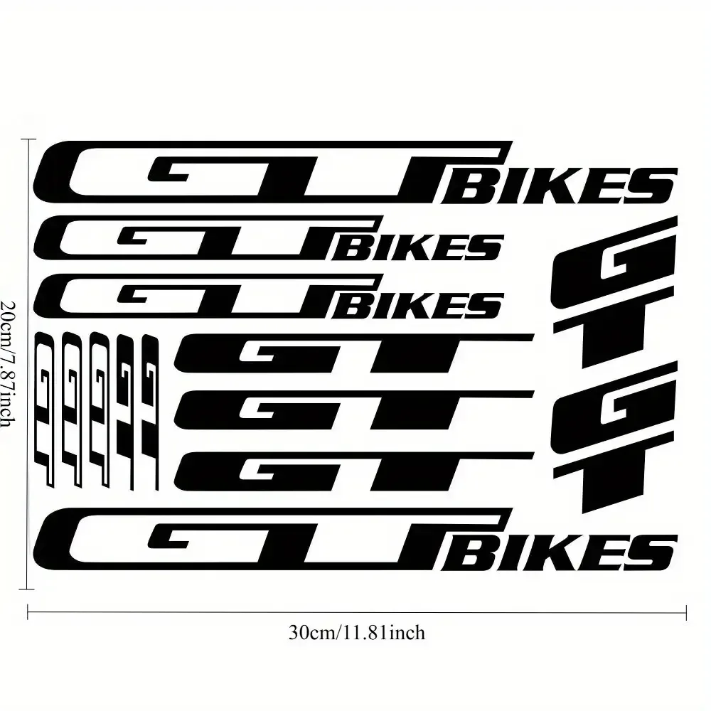 

1SET Brand-inspired GT Bikes Motorcycle Sticker Pack Vehicle Decal for Enthusiasts