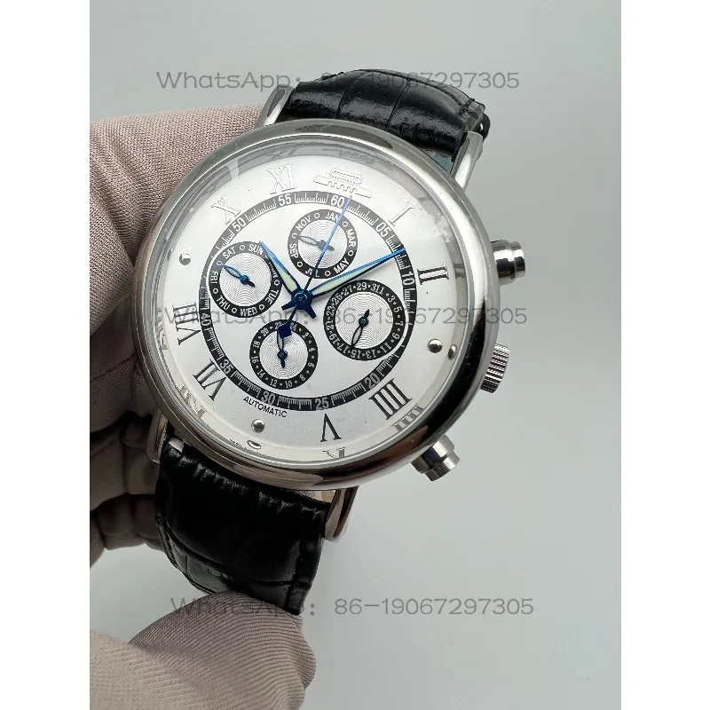 42Mm Large Dial Watch Old, Men's Automatic Mechanical Watch
