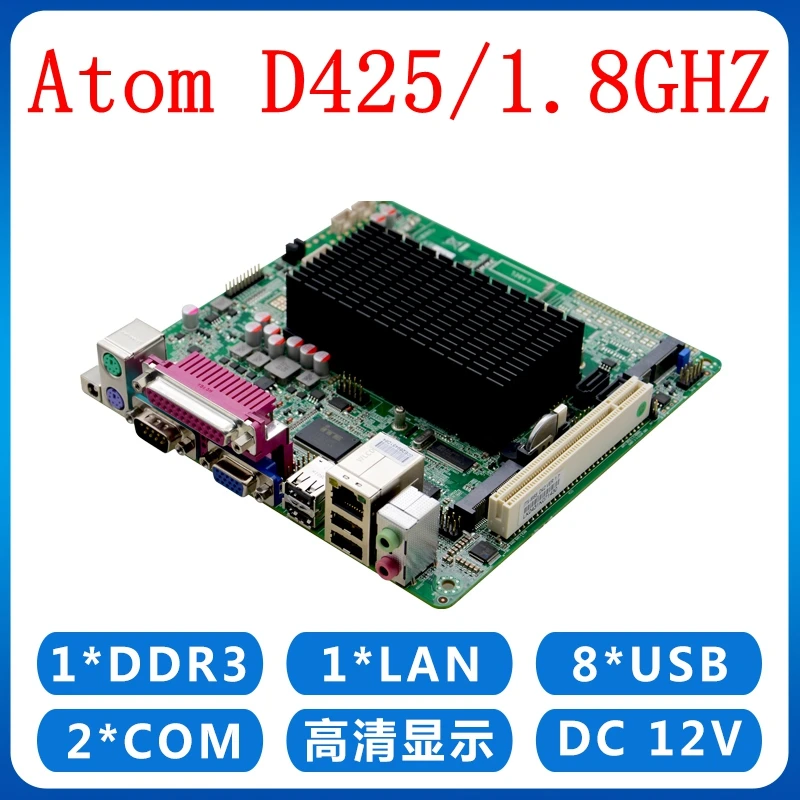 Placa Mãe Intel Mini Itx D425 D525 Ddr3 Ram 1.8ghz Placa Mãe de Núcleo Único Suporte 3g Wi-fi