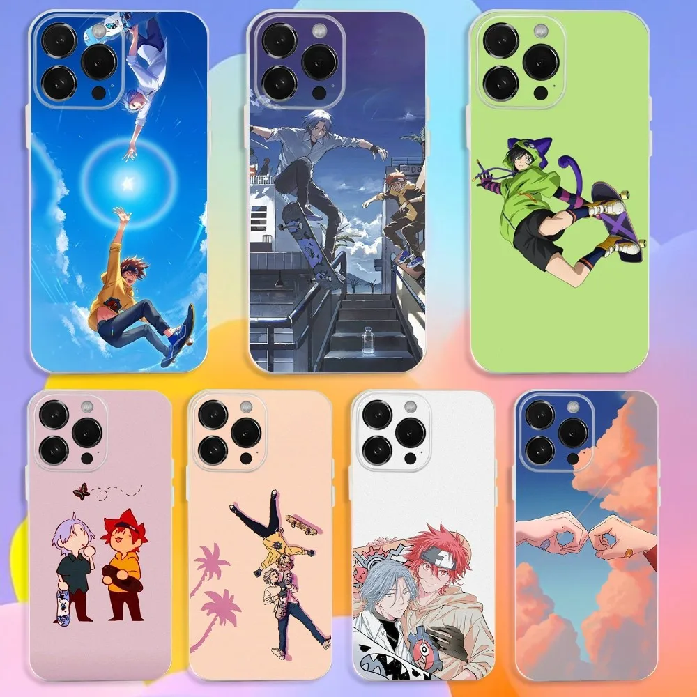 

Anime S-SK8 The Infinitys Phone Case For iPhone 16,15,14,13,12,11 Pro,Max,Plus,X,XS,XR,SE,Mini Transparent Silicone Soft