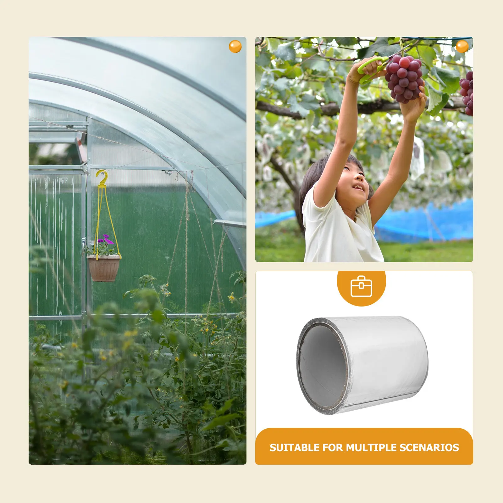 1 Roll Repair Tape Waterproof Greenhouse Tape for Plant Protective Covers Sealing Air Leaks Awning Repair Plastic